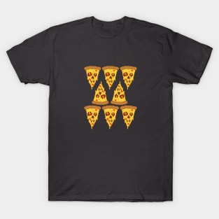 scary pizza pattern T-Shirt